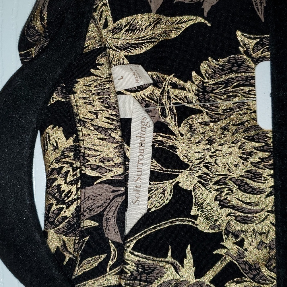 Soft Surroundings Moonstruck Black and Gold Jacket Size Large - Picture 3 of 8